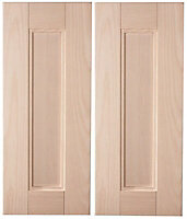 Cooke & Lewis Solid Ash Solid Ash Tall corner Cabinet door (W)250mm (H)895mm (T)20mm, Set of 2