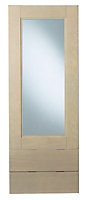 Cooke & Lewis Solid Ash Tall glazed door & drawer front, (W)500mm (H)1342mm (T)20mm