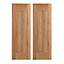 Cooke & Lewis Solid Oak Solid Oak Tall corner Cabinet door (W)250mm (H)895mm (T)20mm, Set of 2