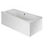 Cooke & Lewis Sovana Reversible Acrylic Rectangular 12 Straight Bath & air spa set, (L)1700mm (W)750mm