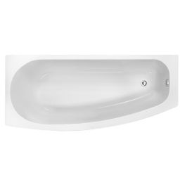 Cooke & Lewis Spacesaver Acrylic Right-handed Shower Bath (L)1690mm (W)690mm