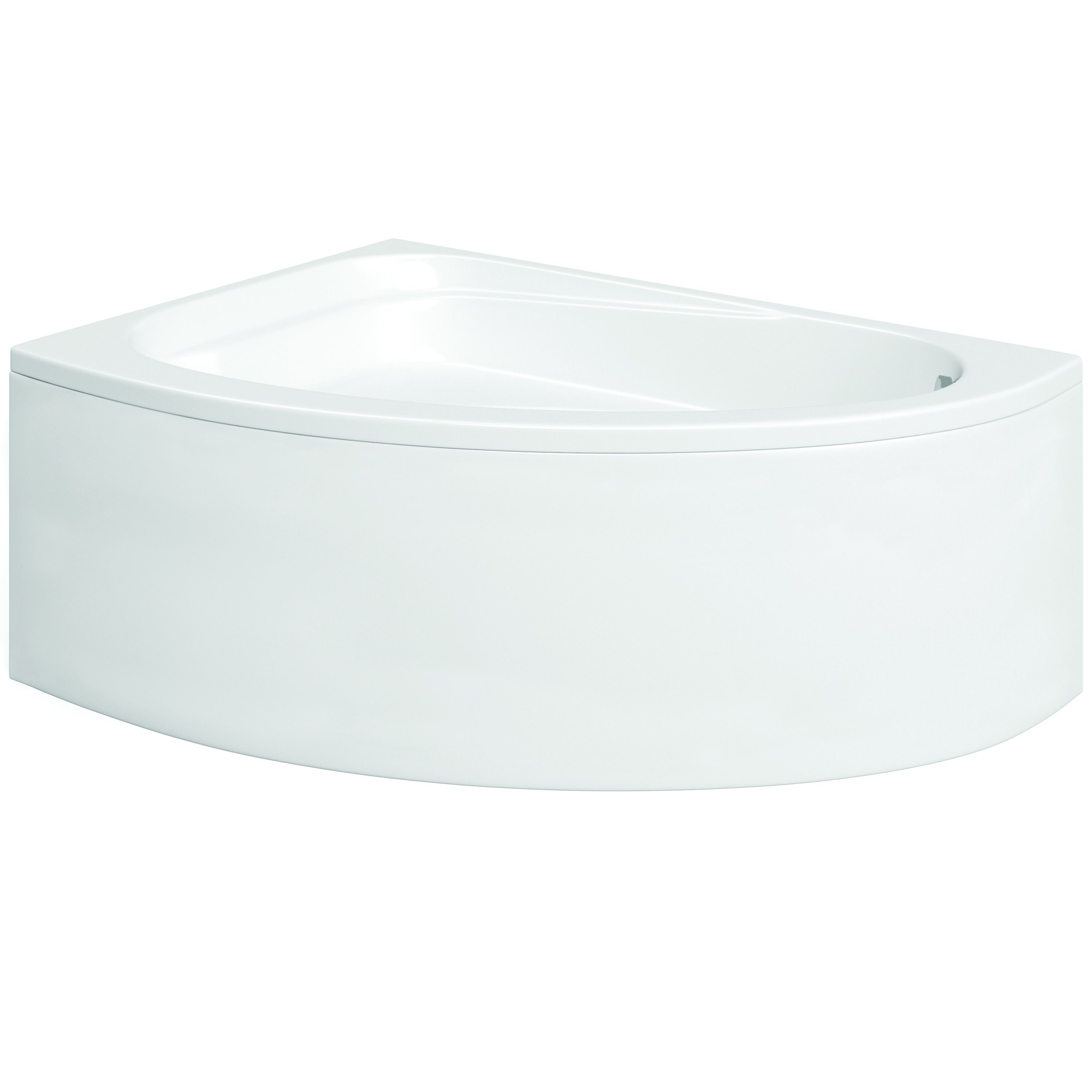 Cooke & Lewis Strand White L-shaped Front Bath panel (W)1495mm