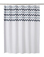 Cooke & Lewis Tigoda Multicolour Chevron Shower curtain (L)1800mm