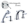 Cooke & Lewis Timeless Chrome effect Ceramic Mono mixer tap with shower kit