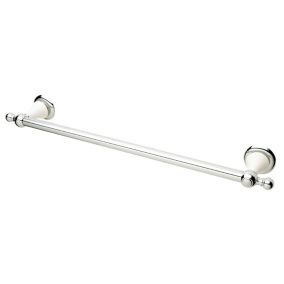 Cooke & Lewis Timeless Chrome effect Ceramic Wall-mounted Towel rail (W)68.9cm