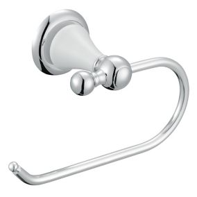 Cooke & Lewis Timeless Chrome effect Wall-mounted Toilet roll holder (H)105.6mm (W)170.6mm