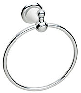 Cooke & Lewis Timeless Chrome effect Wall-mounted Towel ring (W)160mm