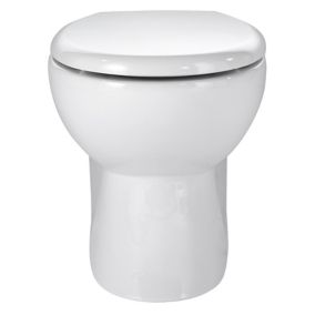 Cooke & Lewis Tyler White Back to wall Toilet with Standard close seat