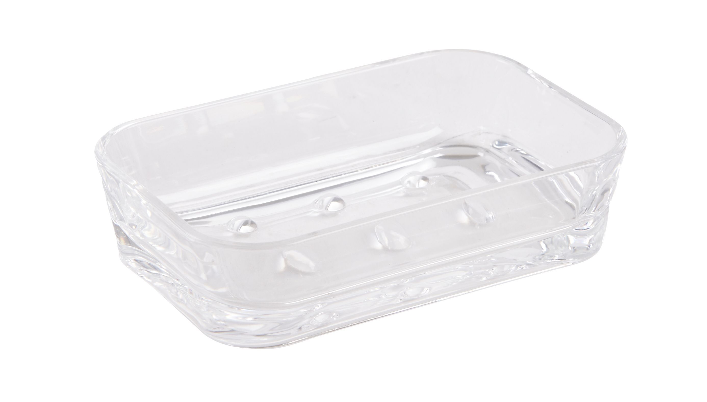 Cooke & Lewis Urmia Transparent Plastic Soap dish (W)7.9cm