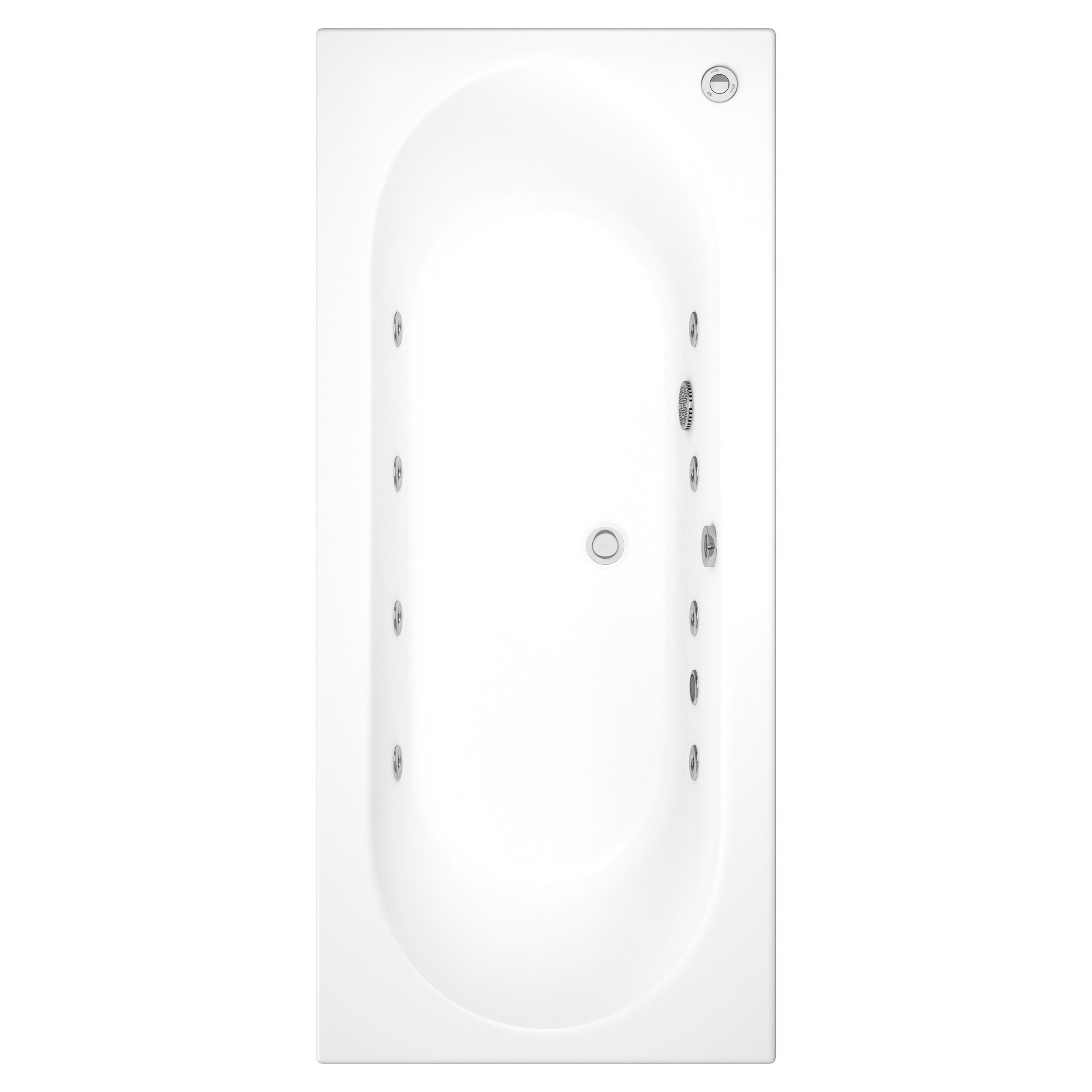 Cooke & Lewis Whirlpool White 8 Jet Air spa