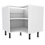 Cooke & Lewis White Curved corner Base cabinet, (W)925mm