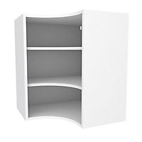 Cooke & Lewis White Deep curved corner Wall cabinet, (W)625mm (D)335mm