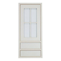 Cooke & Lewis Woburn Framed Ivory Glazed Dresser door & drawer front, (W)500mm (H)1162mm (T)22mm