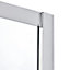 Cooke & Lewis Zilia Clear Silver effect Universal Quadrant Shower enclosure with Corner entry double sliding door (W)90cm