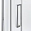 Cooke & Lewis Zilia Clear Silver effect Universal Square Shower enclosure with Sliding door (W)90cm