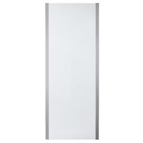Cooke & Lewis Zilia Stainless steel Clear Fixed Shower panel (H)200cm (W)80cm