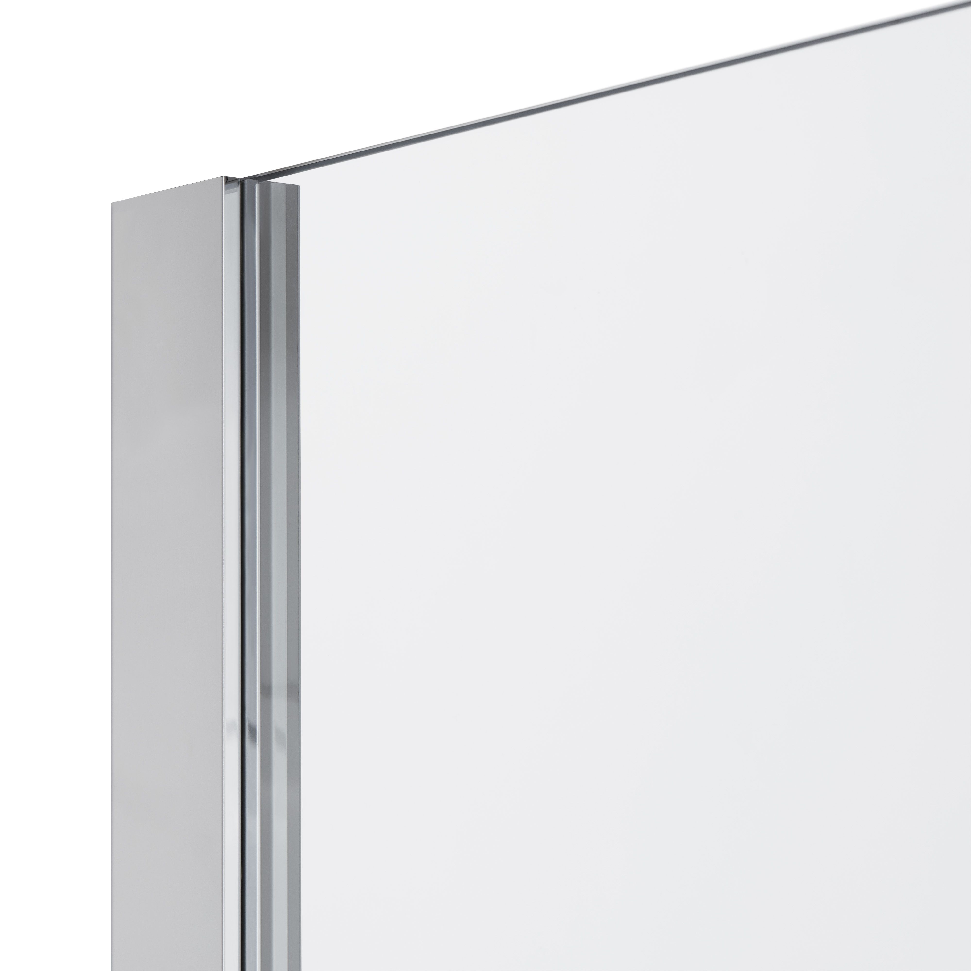 Cooke & Lewis Zilia Stainless steel Clear Walk-in Panel (H)200cm (W)80cm