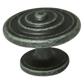 Cooke & Lewis Zinc alloy Pewter effect Round Cabinet Knob (Dia)35mm