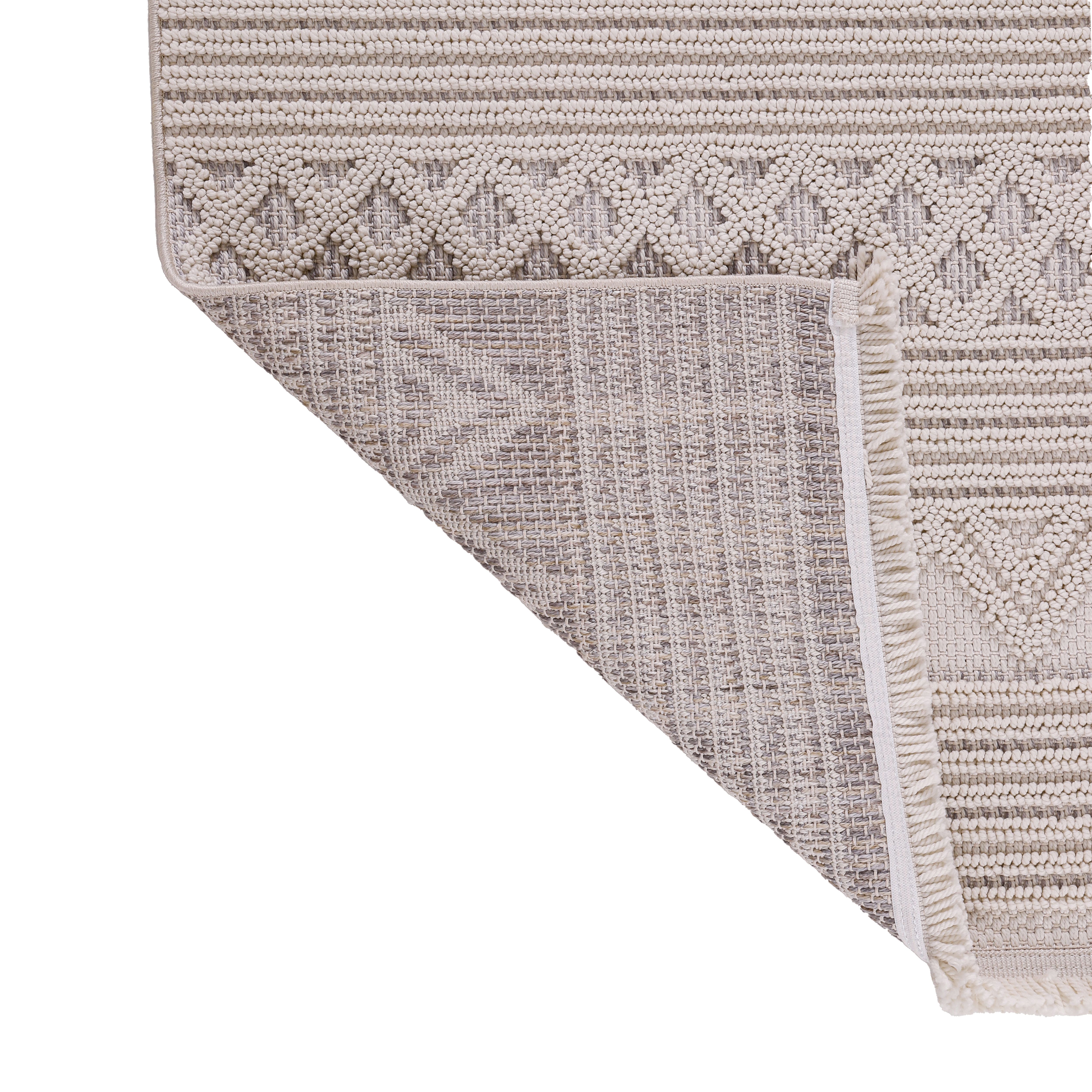Cooper Cream & Grey Flatweave Rug 170cmx120cm