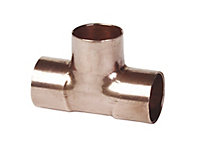 Copper End feed Equal Tee (Dia) 22mm x 22mm x 22mm
