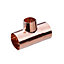 Copper End feed Tee (Dia) 15mm x 10mm x 15mm