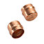 Copper Solder ring Stop end (Dia)15mm, Pack of 2