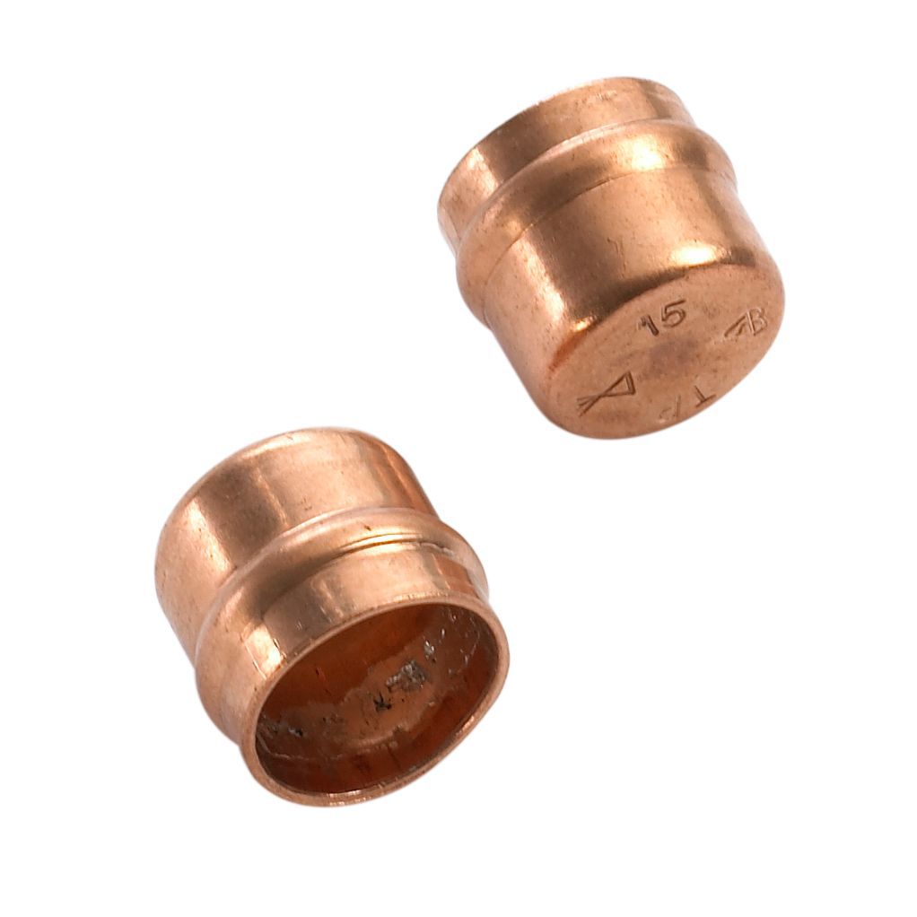 Copper Solder ring Stop end (Dia)15mm, Pack of 2