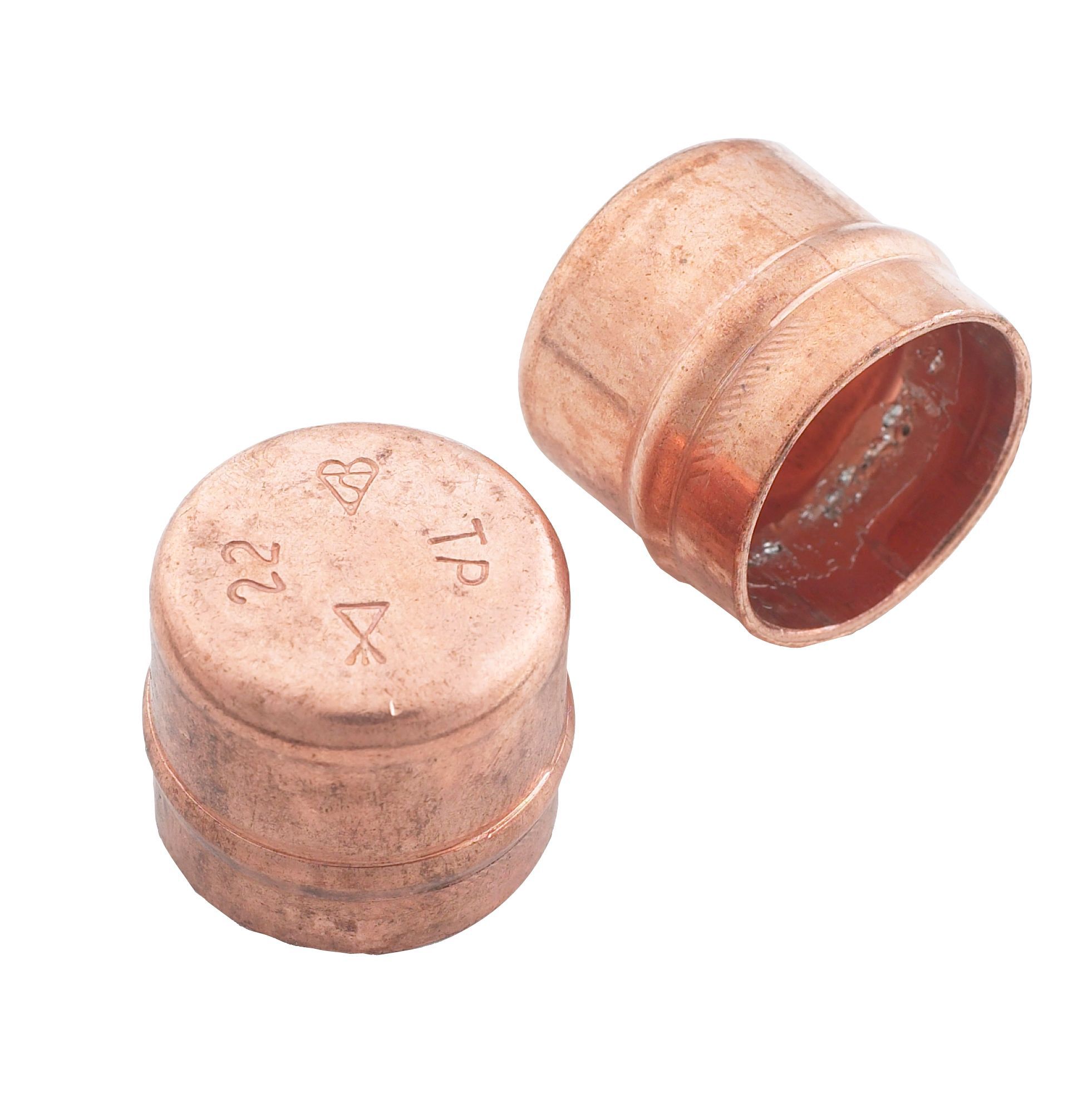 Copper Solder ring Stop end (Dia)22mm, Pack of 2