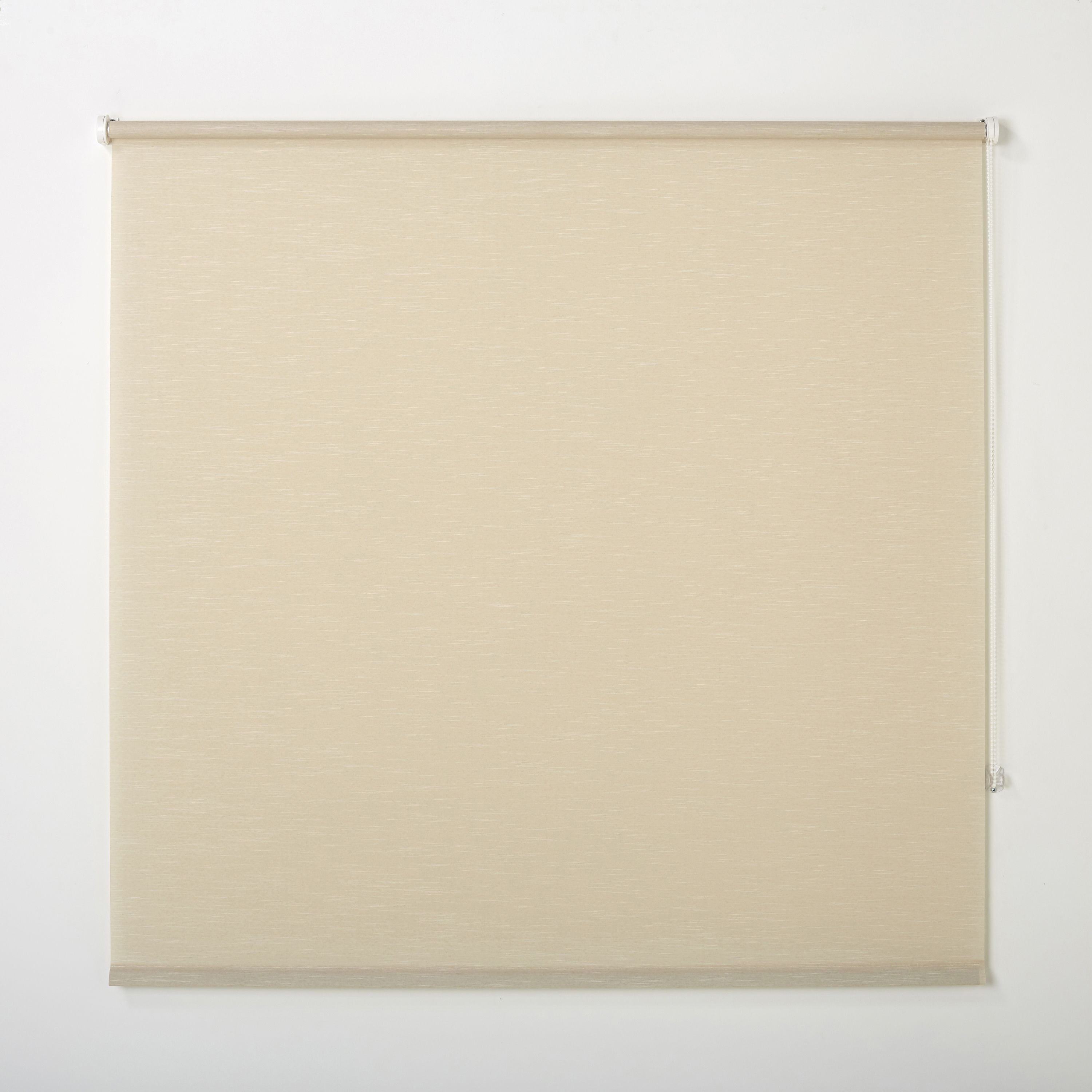 Corded Ivory Plain Daylight Roller blind (W)120cm (L)160cm