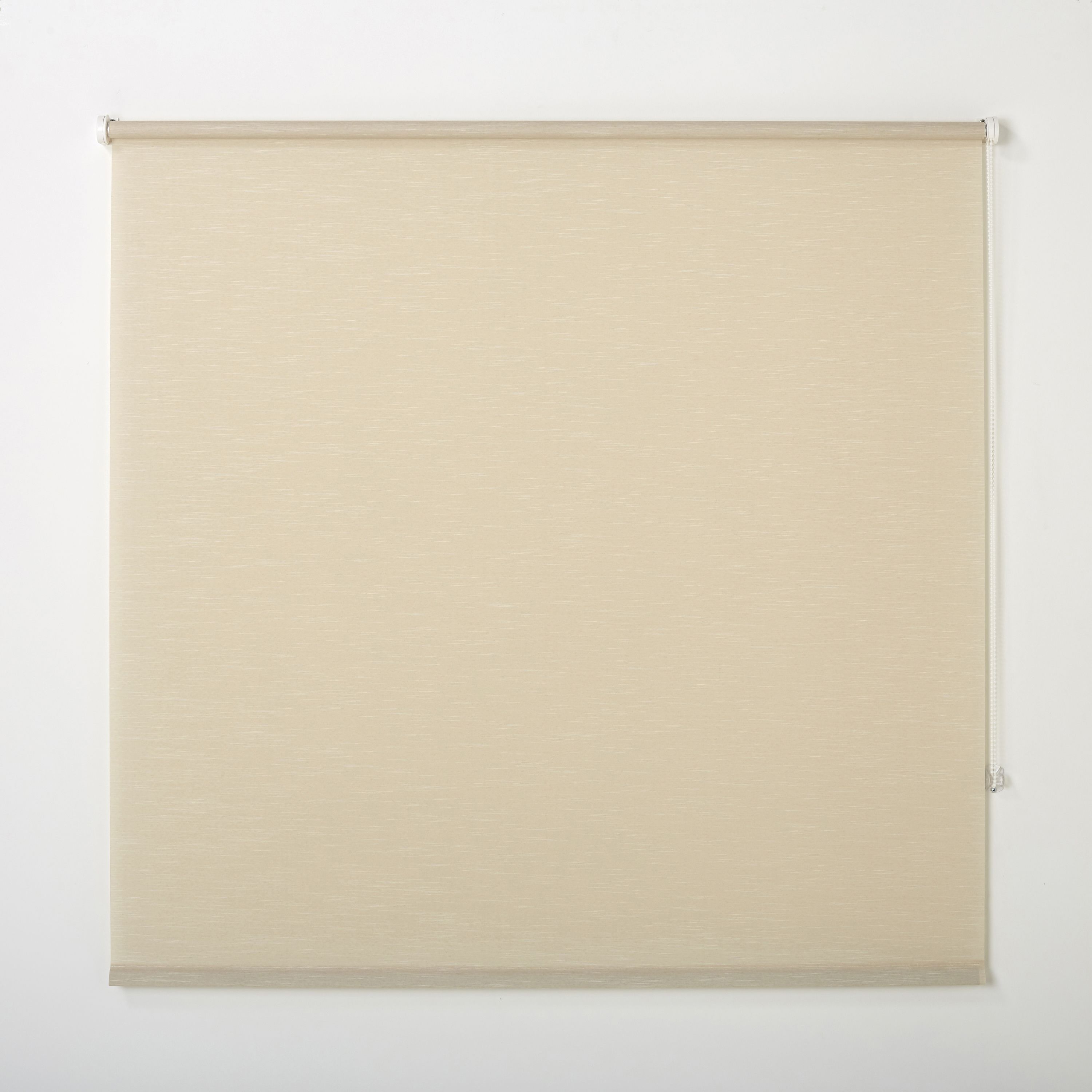 Corded Ivory Plain Daylight Roller blind (W)120cm (L)160cm