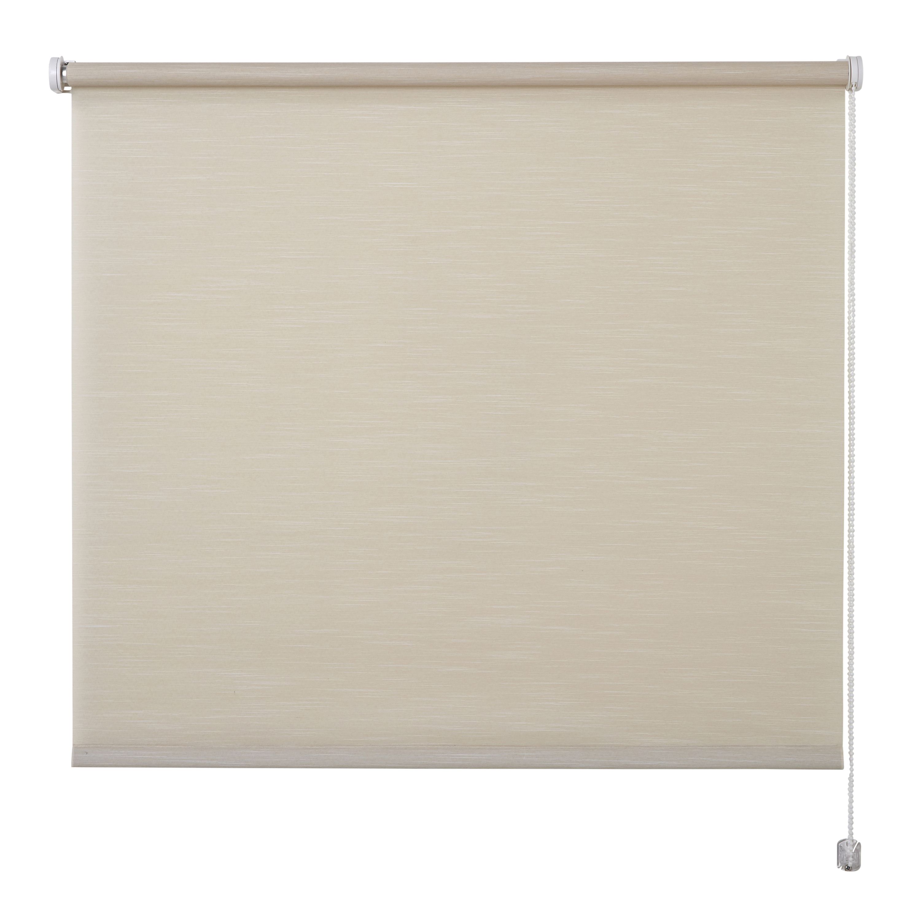 Corded Ivory Plain Daylight Roller blind (W)90cm (L)160cm