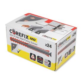 Corefix Plasterboard fixing (Dia)5mm (L)120mm, Pack of 24