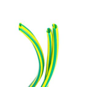 CORElectric Green & yellow 3mm Cable sleeving, 25m