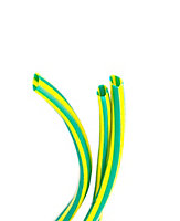 CORElectric Green & yellow 3mm Cable sleeving, 5m