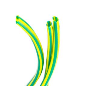 CORElectric Green & yellow 4mm Cable sleeving, 50m, 1 pieces