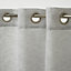 Cormack Grey Herringbone Unlined Eyelet Voile curtain (W)140cm (L)260cm, Single