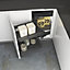 Corner cabinet Orion grey Soft-close LH Pull-out storage, (H)613mm (W)800mm