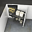 Corner cabinet Orion grey Soft-close RH Pull-out storage, (H)613mm (W)800mm