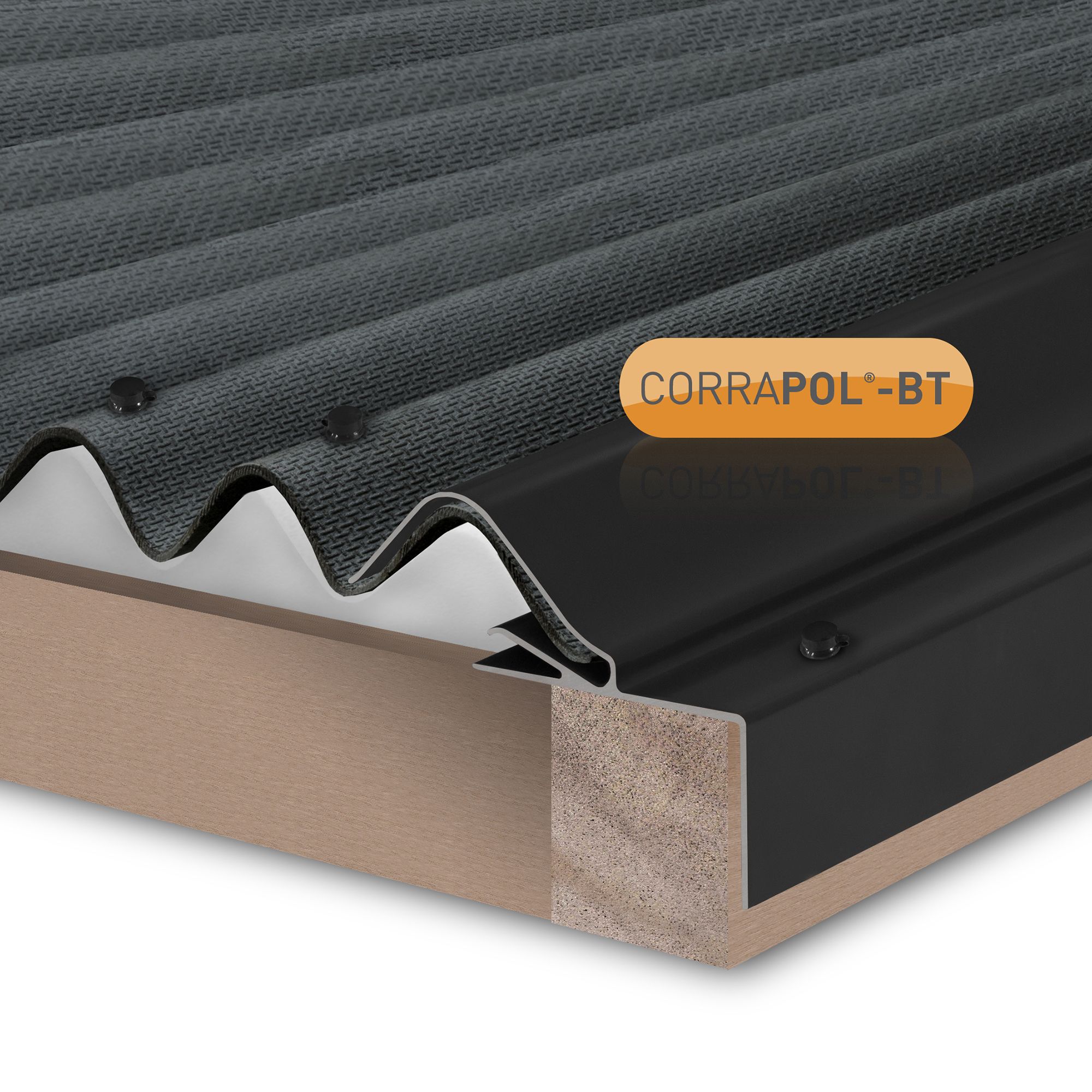 Corrapol Black Side flashing (L)6m