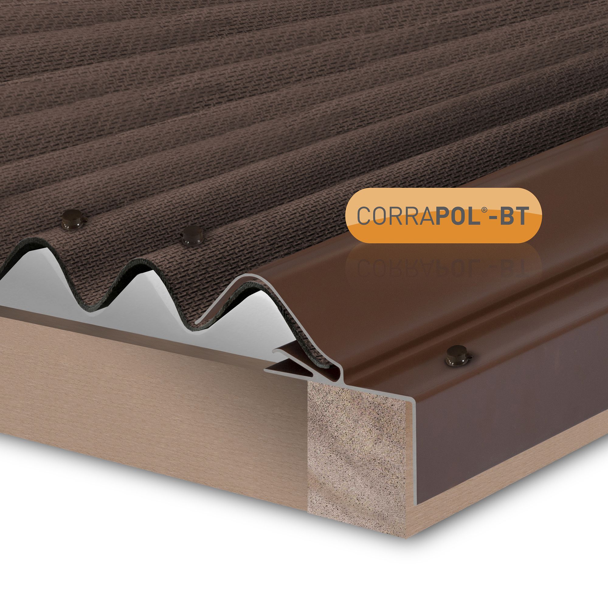 Corrapol Brown Side flashing (L)3m