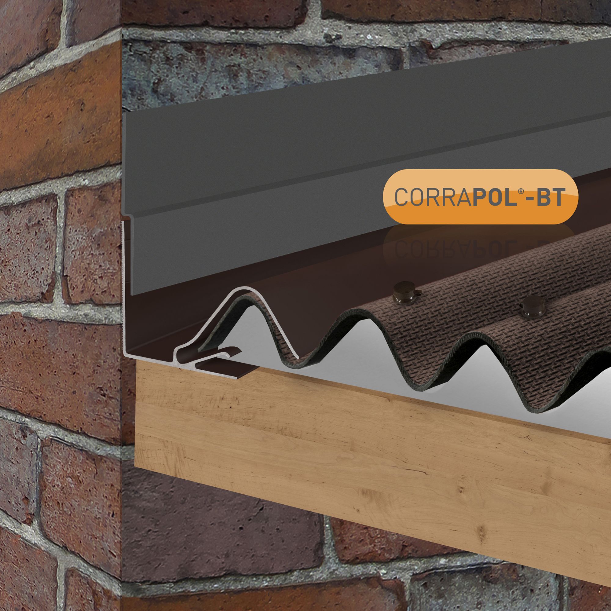 Corrapol Brown Side flashing (L)6m