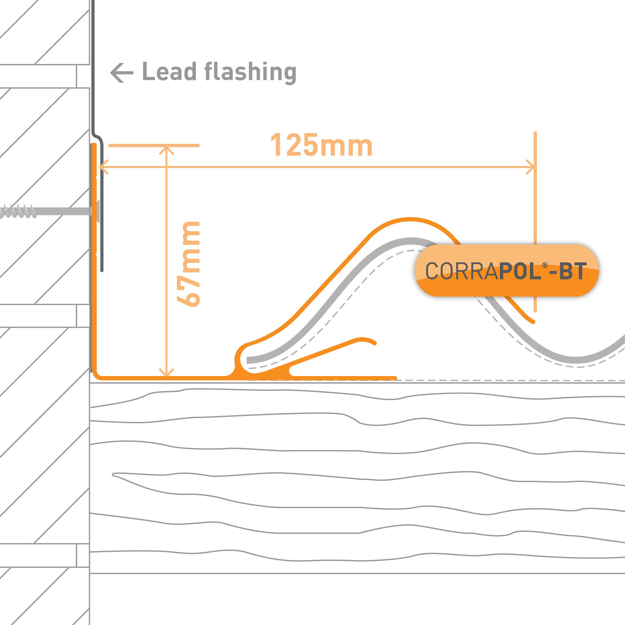 Corrapol Brown Side flashing (L)6m