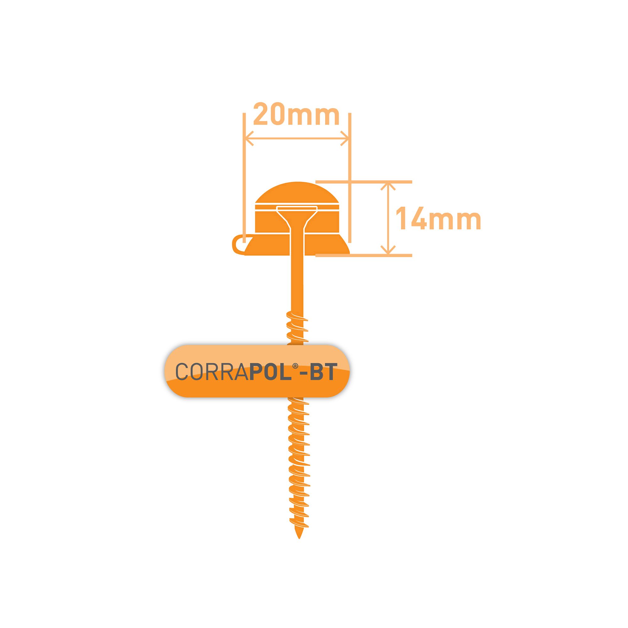 Corrapol Button Red Roofing screw (L)950mm