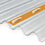 Corrapol Clear Polycarbonate Corrugated Roofing sheet (L)2.5m (W)950mm (T)1mm