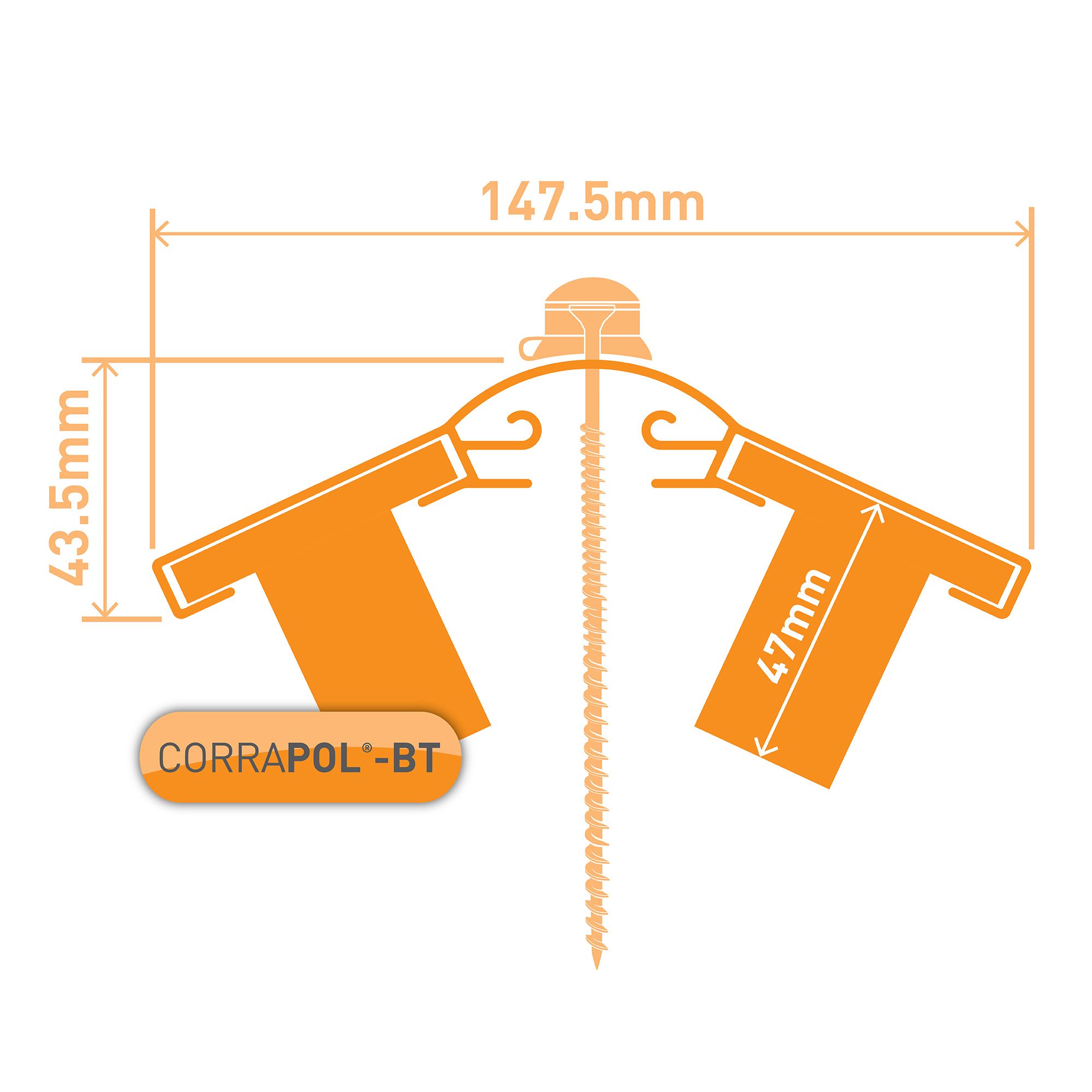 Corrapol Green Aluminium Ridge piece (L)3mm (W)145mm