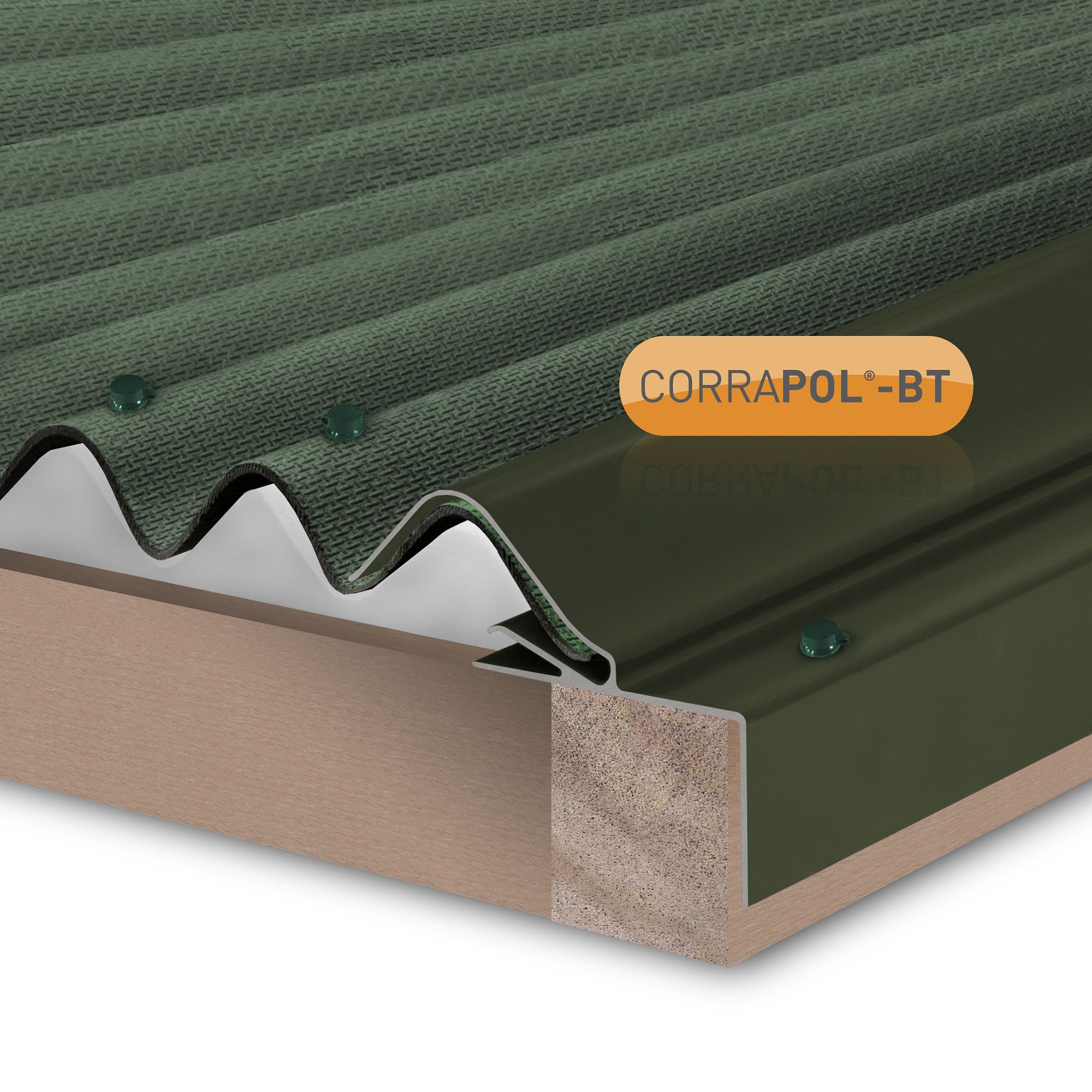 Corrapol Green Side flashing (L)6m