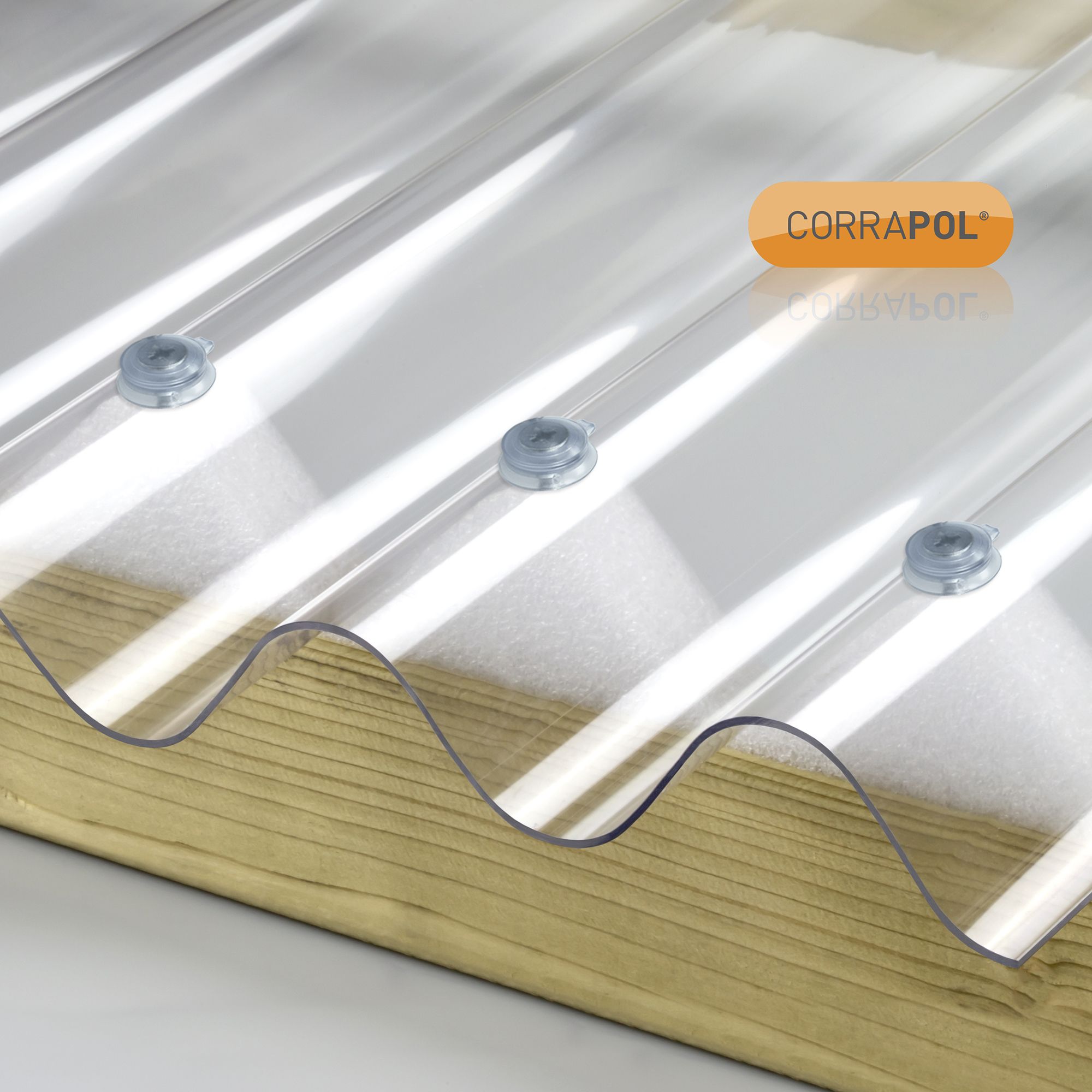 Corrapol PZ Clear Polycarbonate (PC) & steel Roofing screw (Dia)60mm (L)60mm, Pack of 50