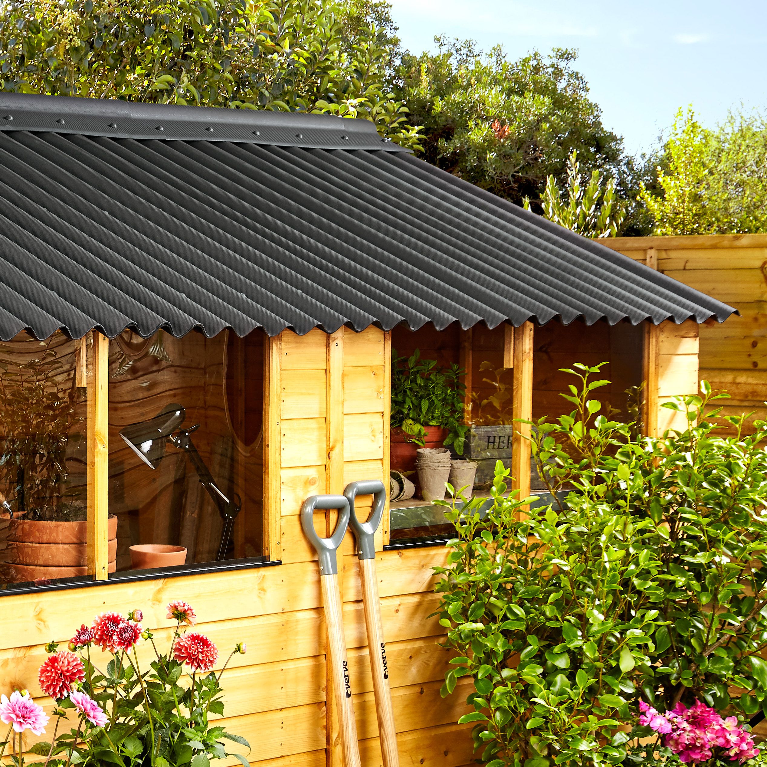 Corrubit Black Bitumen Corrugated Roofing sheet (L)2m (W)930mm (T)2.2mm