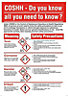 COSHH Plastic Safety poster, (H)600mm
