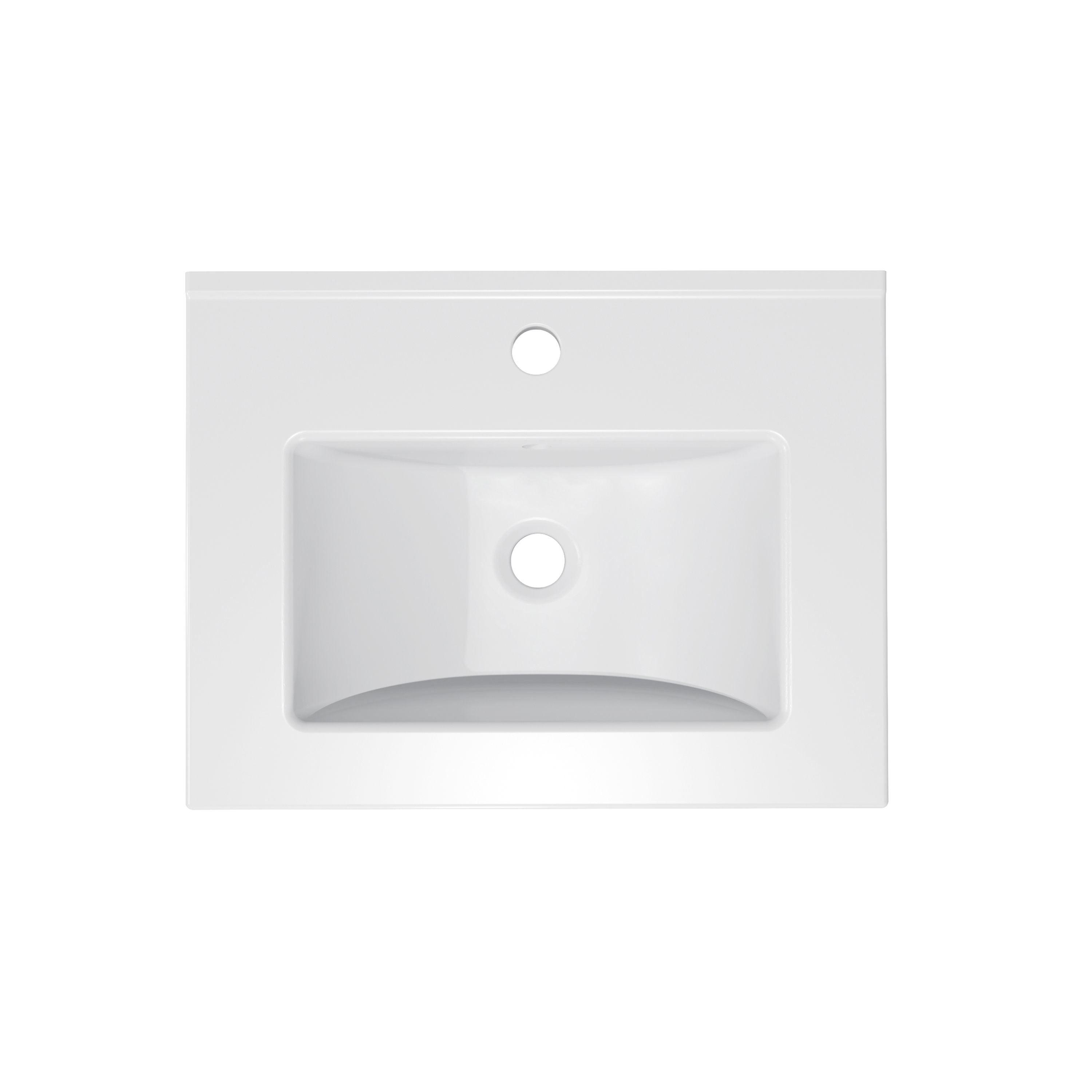Cosmos 510 Gloss White Rectangular Single Vanity Basin (W)51cm